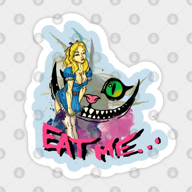 Sexy  Alice in Wonderland Sticker by AmurArt